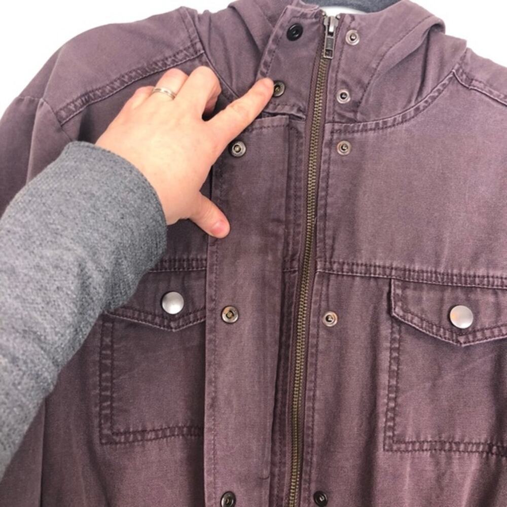 Nordstrom's bp Muted Maroon Hooded Field Utility Cargo Jacket Size Small - Picture 8 of 16